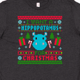 thumbnail image 4 of Inktastic I Want a Hippopotamus for Christmas Pixelated Ugly Sweater Youth T-Shirt, 4 of 5