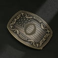 thumbnail image 3 of Western Belt Buckle Men Initial Letter ABCDJRM to Z Rodeo Cowboy Belt Buckles（Without belt）, 3 of 4