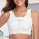 thumbnail image 3 of Harmtty - Top corto corrector de postura para mujer, compresión segura, cierre frontal, tirantes desmontables, ropa interior femenina, blanco, 2XL, 3 of 7