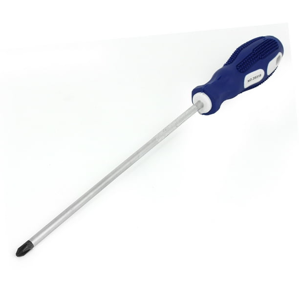 Destornillador Phillips de cabeza cruzada con mango antideslizante y punta magnética de 6 mm y 21 cm de largo