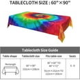 thumbnail image 4 of Tie Dye Tablecloth Rectangle Table Cloth Washable Table Cover for Decoration Kitchen Dining Room 60x84 Inch, 4 of 6