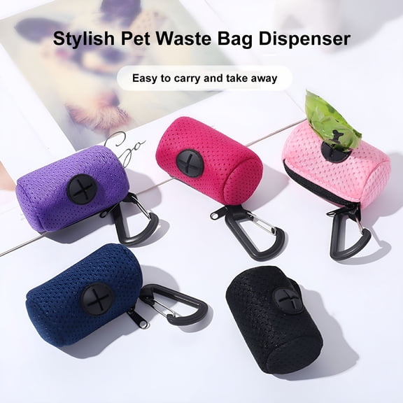ACDANC Pet Waste Bag Dispenser Zipper Closing Crossed Drawers with Hanging Hook Convenient Dog Poop Pickup Solution Waste Bag Dispenser