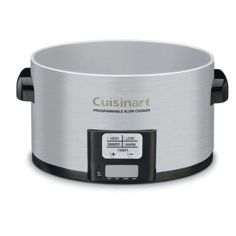 Cuisinart PSC-350 3-1/2-Quart Programmable Slow Cooker, Silver, 9-1/2 in H  x 9.1 in W x 12.67 in L