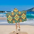 thumbnail image 2 of Yayeee Kids Hooded Towels Toddler Soft Absorbent Beach Bathing Wrap 50" x 23.5", Geometric Patterns, 2 of 5