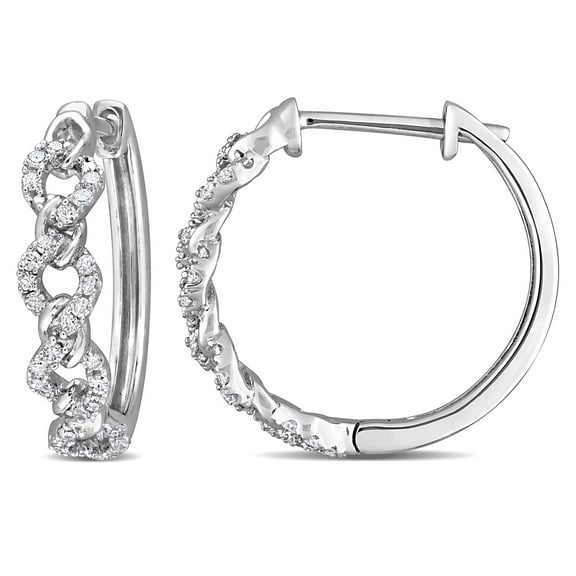 Everly Women's Diamond 10k White Gold Earrings