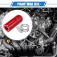 thumbnail image 2 of Unique Bargains Reinforced Silicone Coolant Cap Kit 10mm 0.39" ID Turbo Bypass Valve Cap Universal for Car Red, 2 of 6