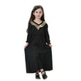 thumbnail image 2 of Huowey Girls Elegant Dresses Long Sleeve V-Neck Maxi Dress For Teen Girls High Waist Casual Party Wear Comfortable Dailywear,Black,10-11 Years, 2 of 7