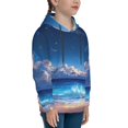 thumbnail image 3 of Gaeub Starry Night Ocean View Men's Hoodie,Heavyweight Hooded Sweatshirt for Men-Large, 3 of 6