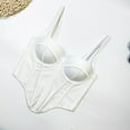 thumbnail image 5 of Fjofpr White Corset Tops for Women Women Irregular Fishbone Corset Inside With Outside Wearing Suspenders Female Corset Waist, 5 of 7