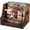 Rustic Brown, variant on Vinyl Record Storage,Wooden Crate Vinyl Holder with Dividers for Albums & Magazine Rack Organizer for 60+ Records Case Box for 7/10/12 inch