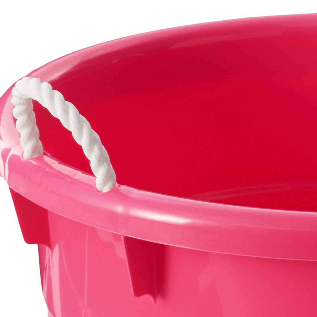 plastic toy bin with rope handles
