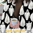 thumbnail image 5 of Halloween Ghost Throw Blanket Funny Boo Spooky Black and White Halloween Theme Throw Blanket Cozy Soft Lightweight Flannel Plush Blankets for Bed Couch Living Room Sofa Chair,60x80 Inch, 5 of 6