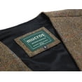 thumbnail image 3 of mens full back wool tweed vest brown from ireland, 3 of 7