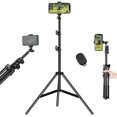 thumbnail image 1 of ZMLEVE 67” Selfie Stick Tripod, Extendable Phone Tripod Stand with Wireless Bluetooth Remote & Phone Holder, Compatible for iPhone Samsung Galaxy Android Cell Phone, DSLR, Action Camera, 1 of 7