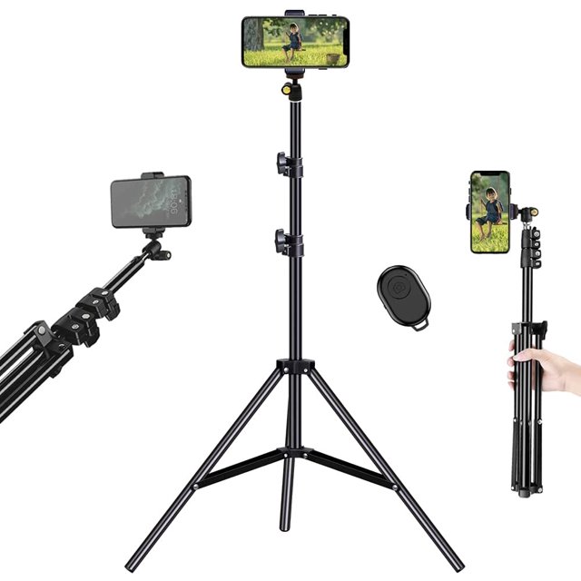 ZMLEVE 67” Selfie Stick Tripod, Extendable Phone Tripod Stand with Wireless Bluetooth Remote & Phone Holder, Compatible for iPhone Samsung Galaxy Android Cell Phone, DSLR, Action Camera