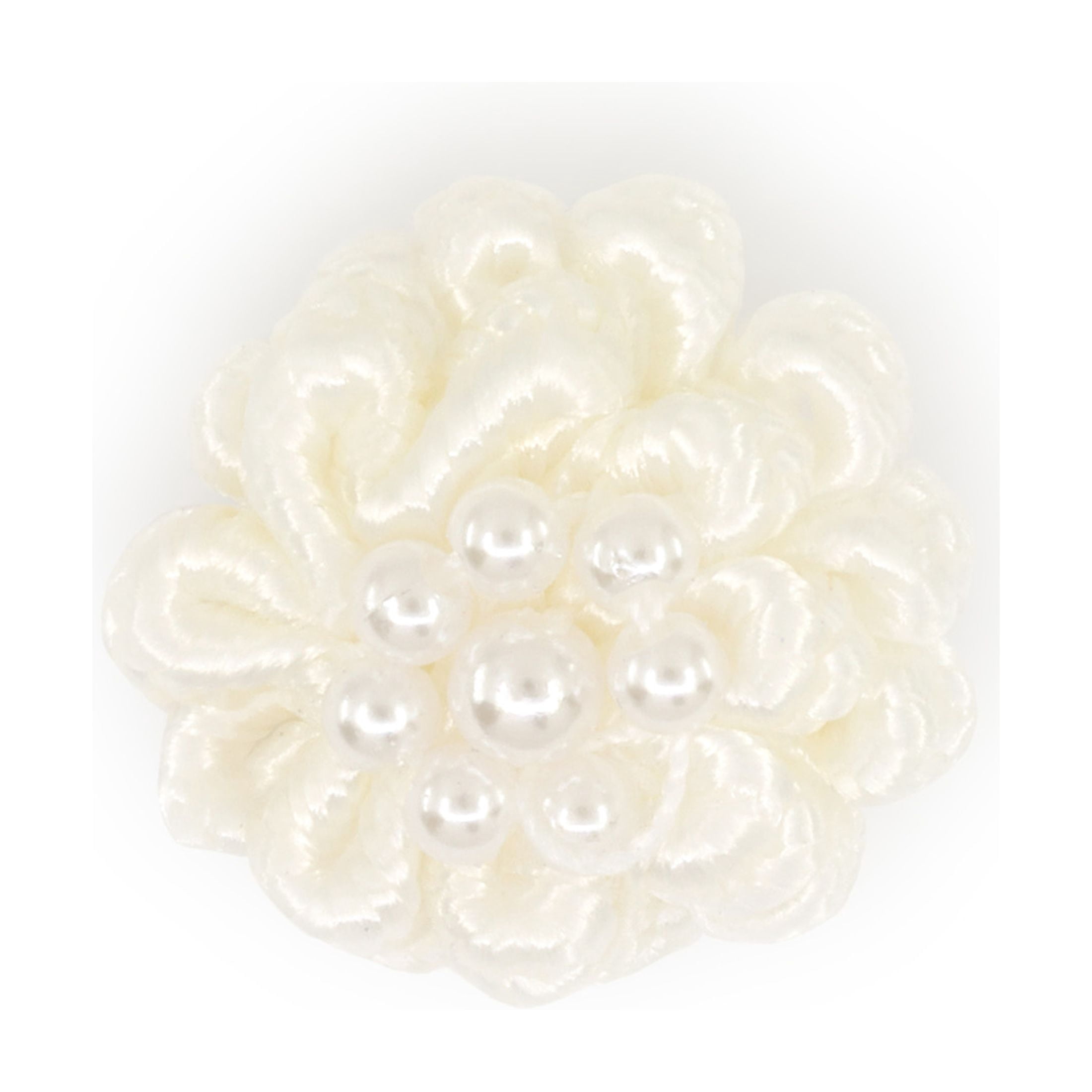Hello Hobby Accessory Flowers with Pearl, White, 10 piece