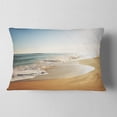 thumbnail image 2 of Designart Wide Seashore with Crystal Waters - Modern Beach Throw Pillow - 12x20, 2 of 5