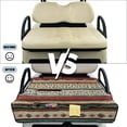 thumbnail image 6 of COEQINE Golf Cart Seat Cover with Carry Handle for Storage, Fits for EZGO Yamaha Club Car (51.2x30.3 Inches), with Quilted Padding & 4 Storage Pockets, Easy Wash, Leopard Print Ethnic Tribal, 6 of 8