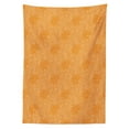 thumbnail image 3 of Ambesonne Orange Tablecloth Rectangular Table Cover, Rococo Floral Foliage, 60"x90", Orange and Beige, 3 of 4