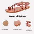 thumbnail image 3 of Ataiwee Women's Flat Slide Sandals - Fashion Casual Braided Toe Ring Cute Summer Shoes., 3 of 6