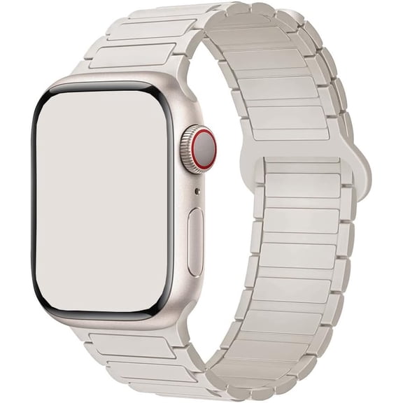 PINHEN Silicone Magnetic Watchband Compatible with Apple Watch Band 42mm 44mm 45mm 49mm, Magnet Sport Wristband Watch Strap for iWatch Series 9, Ultra 2, Ultra 8 7 6 5 4 3 2 1 SE for Women Men