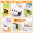 thumbnail image 4 of Juego de muebles de madera para casas de muñecas HAPGFS, 36 piezas con 4 muñecas, 4 of 7