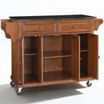 thumbnail image 3 of Pemberly Row Traditional Wood/Granite Top Kitchen Cart in Classic Cherry, 3 of 6