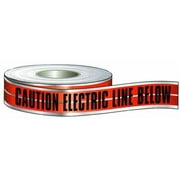 Morris Products 69040 Detectable Tape Caution Buried Electric Line Below 6 In. X 1000Ft Red
