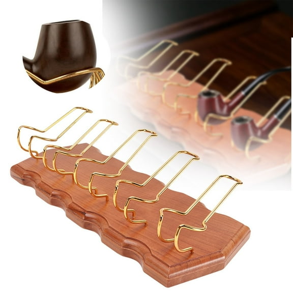 Clearance Rack under $20 Pipe Stand Holder Single/2/3/4/5 Holder Creative Pipes Display Stand Solid Wood Handmade Great Decoration For Tabletop Or Desk
