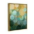 thumbnail image 3 of Stupell Industries Green Ombre Circles Pattern Abstract Painting Gold Floater Framed Art Print Wall Art, 17 x 21, 3 of 9