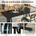 thumbnail image 6 of Tribesigns Dining Table Seats 4-6, 63 in. Kitchen Table Dinner Table with Heavy Duty Metal Frame, Large Executive Desk Computer Desk for Home Office, 6 of 7