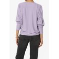 thumbnail image 2 of TheMoogan Women's Closet-Essential Drapey 3/4 Dolman Sleeve Boat Neck Relaxed Ribbed Top, 2 of 7