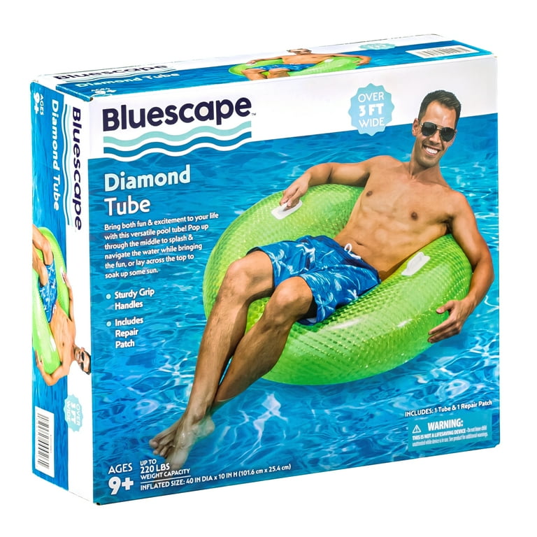 Bluescape Green Diamond Sparkles Inflatable Tube Pool Float