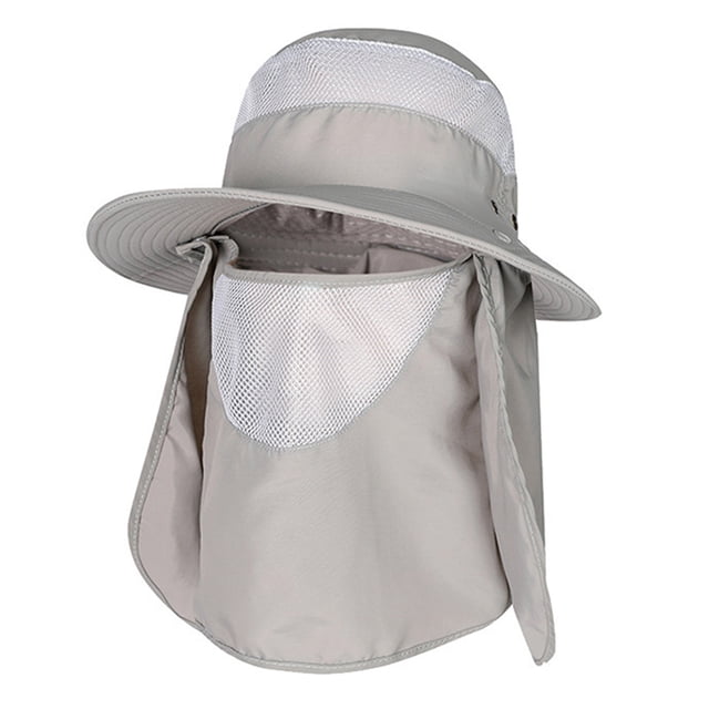 Sombrero de protección solar de verano Sombrero de protección solar para hombres y mujeres Sombrero de sombrilla de ala grande Sombrero de pescador con capucha grande
