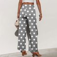thumbnail image 6 of kaondbfi Fashion Casual Women's Wide Leg Pants High Elastic Waisted Pants Trousers with Pockets Summer Casual Pants for Women, 6 of 7