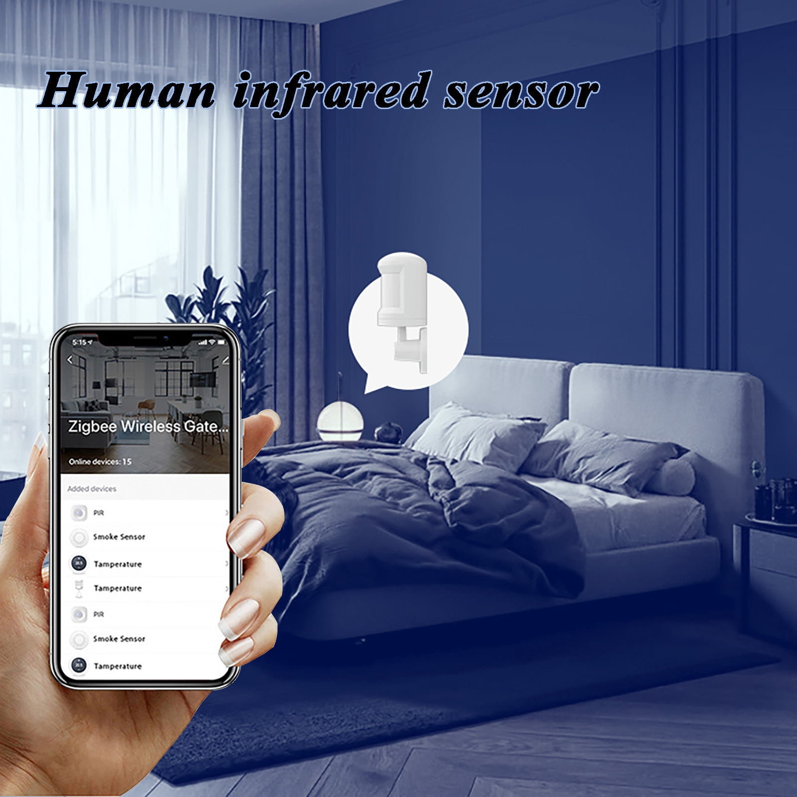 Vikudaty Detector Motion System Home Wireless Sensor Infrared Smart Human  Control Smart home - Walmart.com