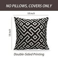 thumbnail image 2 of LALILO Throw Pillow Covers Irregular Line Lattice Geometric Black Cushion Cover 18" x 18", 2 Pack, 2 of 6