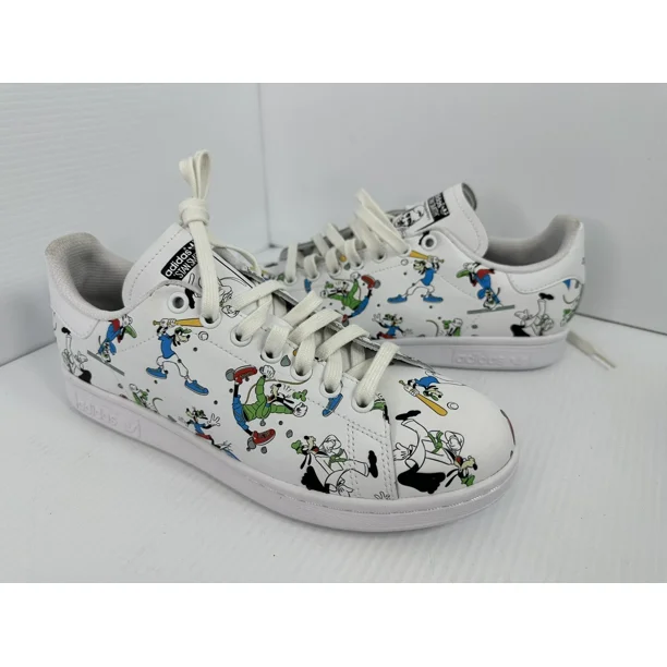 Adi-das Originals Stan Smith Casual Shoes FZ0061 Disney Goofy Men Sz 7.5 Wmn Sz 9