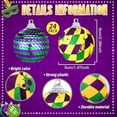 thumbnail image 3 of 24 Pieces Mardi Gras Ball Ornaments Purple Green Yellow Carnival Tree Ornament Decorations Fabric Ball Carnival Mardi Gras Decoration for Tree Home Indoor Party, 3 of 6