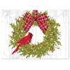 Christmas Plaid Cardinal Gift Cards 3.75x2.75, 6 Pack