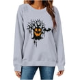 thumbnail image 5 of Women's Oversized Graphic Letter Print Sweatshirts Crewneck Patriotic Fleece Pullover Tops Winter Sweater Workout/Party Fall Outfits & Winter Clothes, 5 of 6