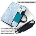 thumbnail image 2 of Lsque Goose White Flowers Pattern Laptop Bag – Portable & Slim Single-Shoulder Computer Case with Adjustable Strap, Protective, Lightweight for 13”/14”/15.6” Laptops, 2 of 8
