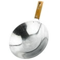 thumbnail image 3 of Stainless Steel Cooking Wok Frying Pan Traditional Design with Wooden Handle, 3 of 8