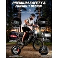 thumbnail image 3 of Electric Bike for Adult,2000W Peak Motor Max 28Mph, 48V 20AH Up to 80 Miles Electric Bicycle, UL 2849,Dual Suspension, 20" Fat Tires Mountain Bike, 3 of 7