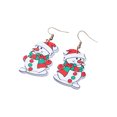 thumbnail image 2 of Xihbxyly En venta Colgantes de Navidad en reno, gorro de copo de nieve acrílico de color, pendientes de muñeco de nieve, pendientes de árbol de Navidad para mujer, elementos esenciales para festivale, 2 of 6