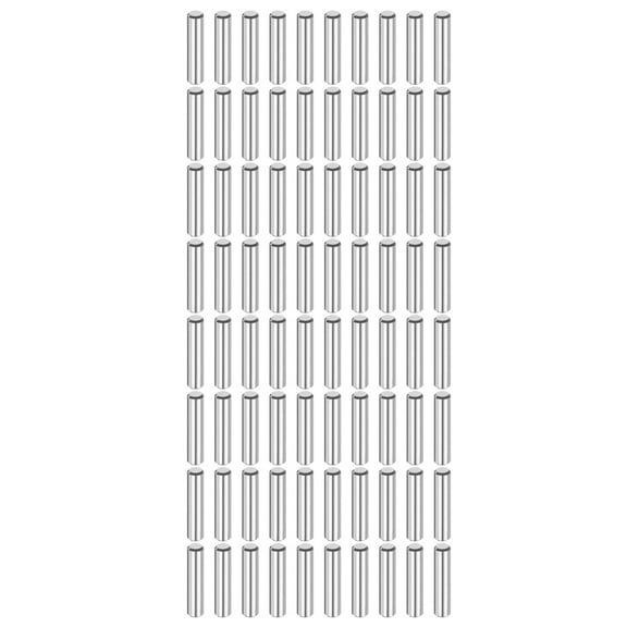 80 Pack 4 mm x 15 mm Dowel Pins, 316L Stainless Steel Cylindrical Dowel Pins Shelf Support Peg Pin Rod Fasten Elements Metal Shelf Pegs Silver Tone