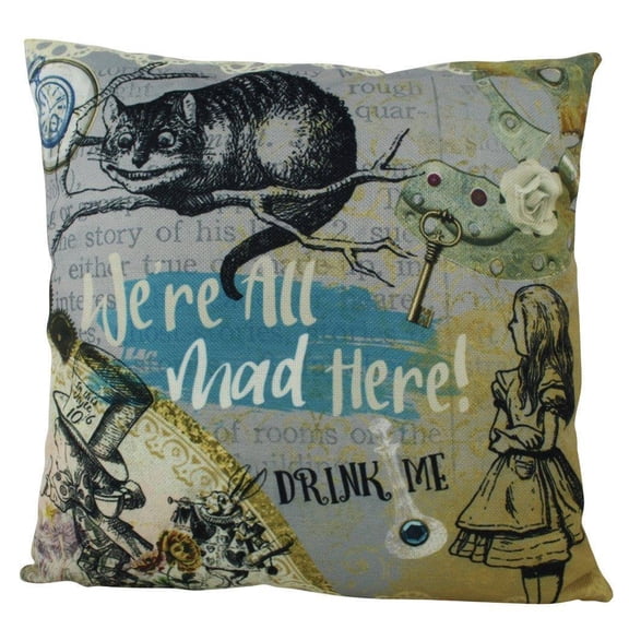 Cheshire Cat | Pillow Cover | Alice | in Wonderland | Home Decor | Throw Pillow | Mad Hatter Pillow |  Kids Room Decor | Kids Room