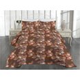 thumbnail image 2 of Ambesonne Autumn Quilted Coverlet 2 Pcs, Fall Inspirations Flowers, Twin Size, Redwood and Pale Maroon, 2 of 4