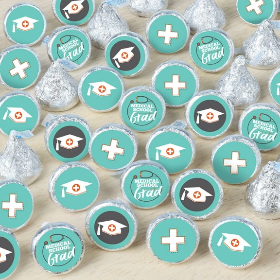 Big Dot of Happiness Medical School Grad - Doctor Graduation Party Small Round Candy Stickers - Party Favor Labels - 324 Count