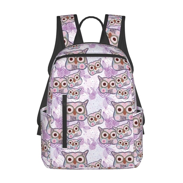 Disketp Owl And Floral Mochila Ligera e Impermeable, Mochila de Día Resistente para Viajes, Senderismo y Uso Diario para Hombre y Mujer